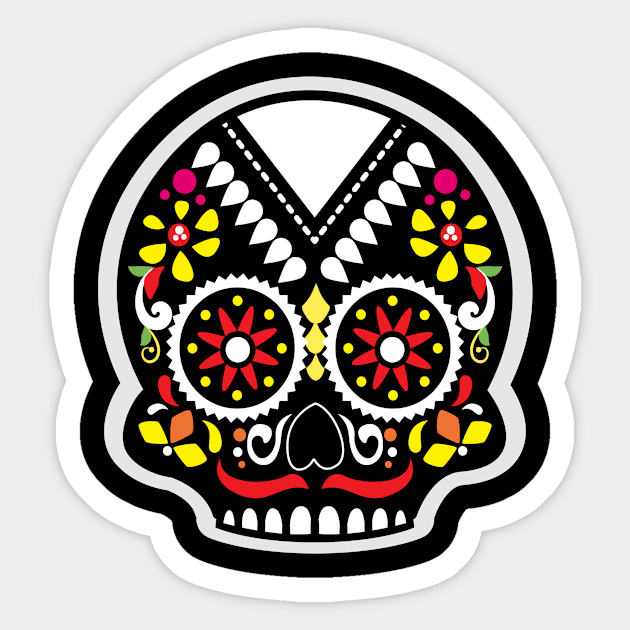 Pretty Skull Sticker by RW